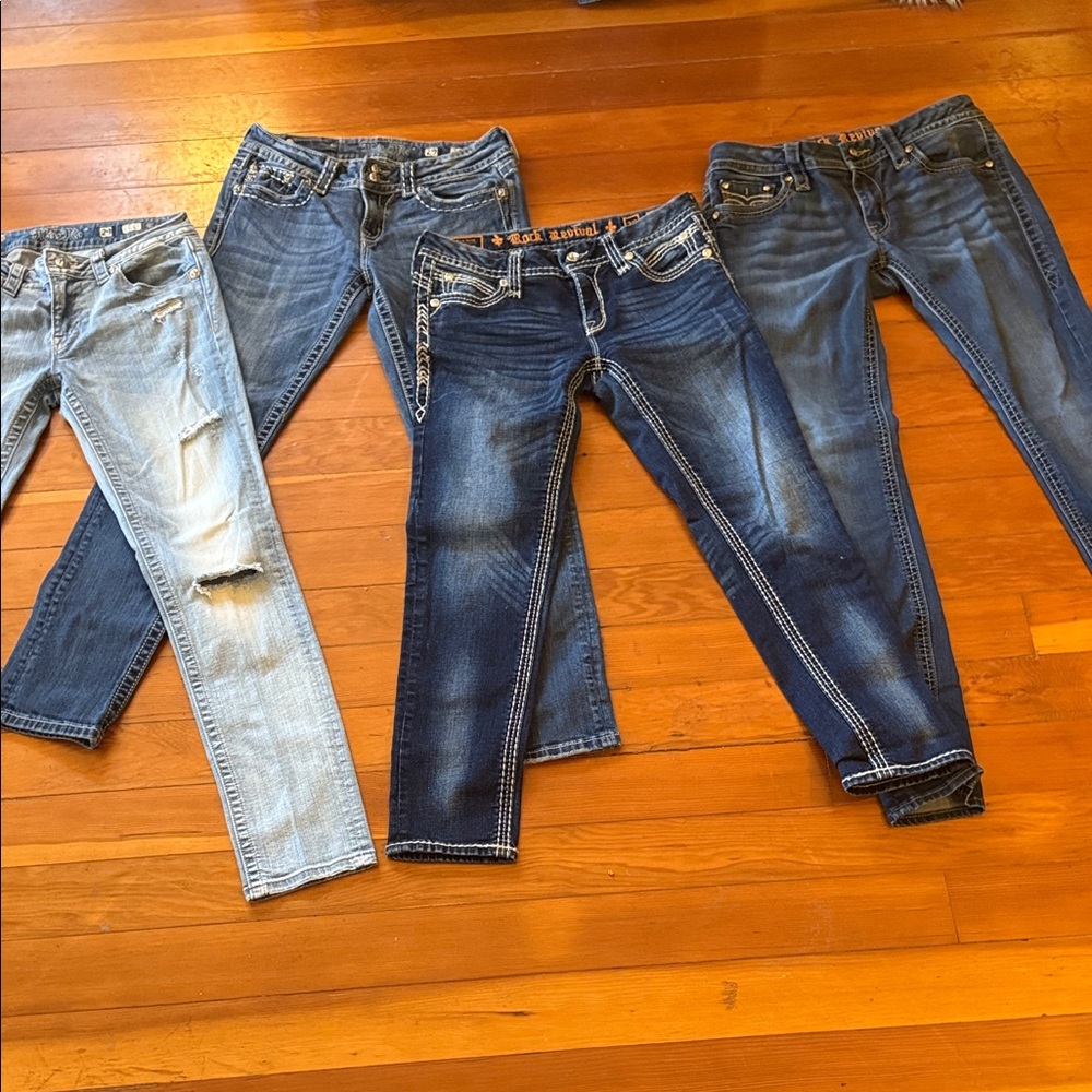 Miss Me Women's Skinny Jeans in Blue Shades